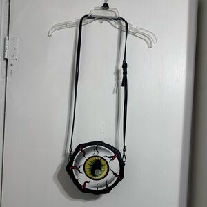 Eye Design Crossbody Bag - Black and White
